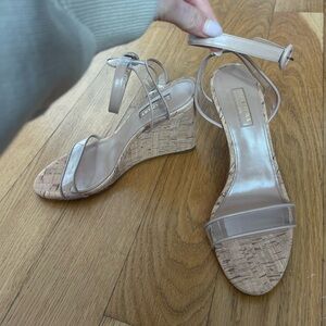 Elegant Beige Wedge Sandals